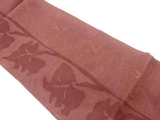 紗 蔦模様織出し袋帯